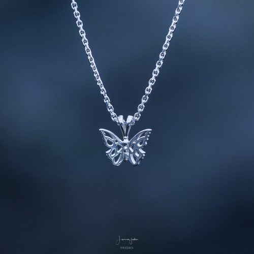 Sterling silver butterfly necklace