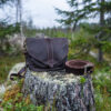 a Handcrafted brown Nordic leather bag made from vegetable-tanned leather.