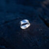 Handcrafted sterling silver water ring with flowing organic curves inspired by waves.